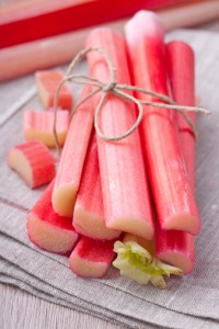 rhubarb and coconut flapjack